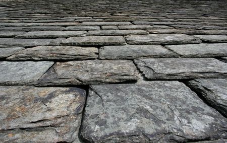 photo of slate roof upclose